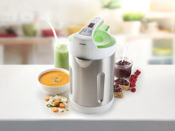 Domo Multikocher, 1000 W, Digitaler Edelstahl Thermo Suppen-Kocher Marmeladen  Smoothiemaker, In wenigen Minuten hausgemachte, gesunde Suppen und kostliche Smoothie  Мультиварка Domo, 1000 Вт, цифровая термосупварка из нержавеющей стали, смузи с джемом, д