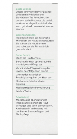 lavera Barrier Balance Serum Сыворотка для поддержания барьерной функции кожи  с пребиотиками и органическим зеленым чаем для всех типов кожи, 30мл