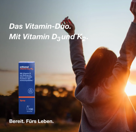 Orthomol D3 + K2 spray, Витамин Д3 и К2 для иммунитета и костей, оральный спрей, 20 мл (130 распылений)