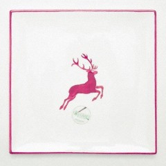 Gmundner Keramik Gmundner Keramik Bordeauxroter Hirsch Platzteller eckig 31x31x2,8 cm Подложка Gmundner керамическая бордо из благородного оленя квадратная 31x31x2,8 см