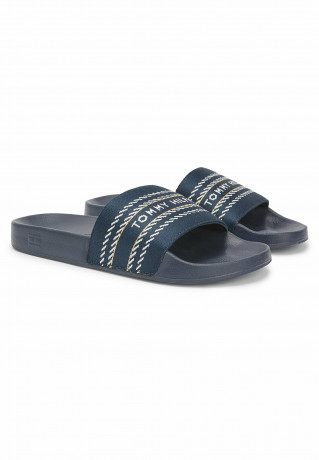 Tommy Hilfiger WEBBING SLIDE Mules space blue WEBBING SLIDE Мюли космический синий