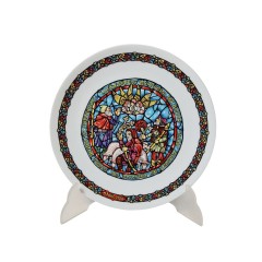 DE LIMOGES Коллекционная номерная тарелка №CD463 из серии &quot;Весть о великой радости&quot; Noёl Vitral (Ноэль Витраль) с сертификатом, 21,5см, Франция, 1977г