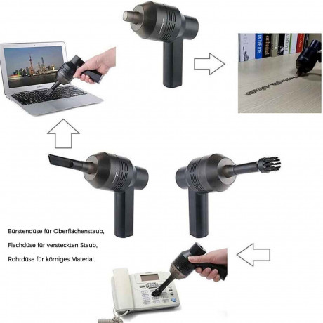Yoyaxi Akku-Handstaubsauger Tragbarer Mini-Akku-Staubsauger, Haushalt, Haustier-Desktop-Reinigung, 18W, geeignet fur Tastatur, PC, Auto, grundlich reinigen  Yoyaxi Беспроводной ручной пылесос Портативный мини-беспроводной пылесос Бытовая очистка рабочего 