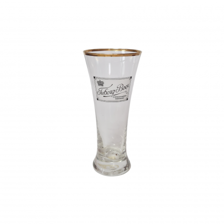 Бокал для пива винтажный Tuborg Beer, стекло, 18 x 8 см, Германия, 1960-70гг.