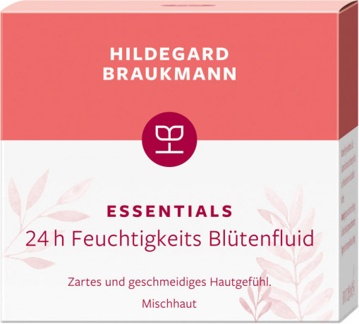 Hildegard Braukmann ESSENTIALS 24h Feuchtigkeits Bluetenfluid, 50 ml, Hildegard Braukmann крем-уход для лица 24 часа для комбинированной кожи, для женщин, 50 мл