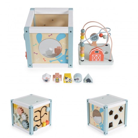 MONI Motorikwurfel 1020 Holz Motorikwurfel Кубик моторики 1020 Деревянный кубик моторики