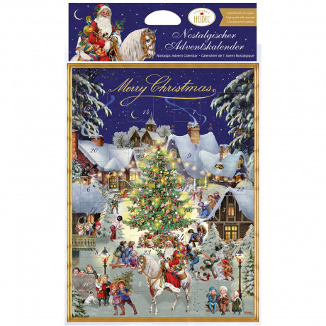 Heidel Nostalgischer Adventskalender, Heidel Nostalgischer шоколадный адвент-календарь 2026 в ретро-стиле, 24 фигурки, 75 г