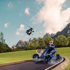 BERG Go-Kart Reppy Roadster mit Soundbox Blau Карт Reppy Roadster со звуковой коробкой синего цвета