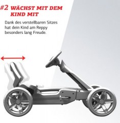 BERG Go-Kart Reppy Roadster mit Soundbox Blau Карт Reppy Roadster со звуковой коробкой синего цвета