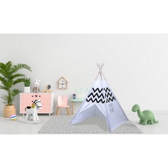 Playfun Indianerzelt Tipi mit Indianer Motiv drinnen und draussen Типи индийской палатки с индийским мотивом внутри и снаружи