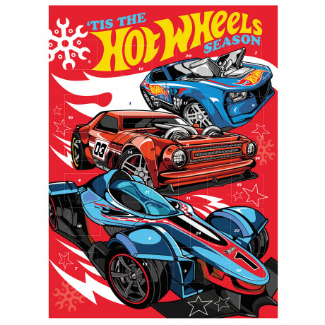 Hot Wheels Adventskalender, шоколадный адвент-календарь Hot Wheels, 24 окошка, 75 г