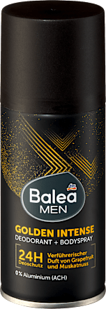 Balea MEN Deospray Golden Intense, 150 ml, Дезодорант Golden Intense с ароматом грейпфрута и мускатного ореха, 150 мл