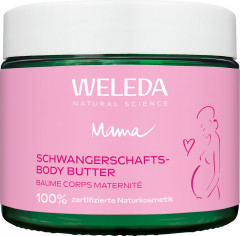 WELEDA MAMA Schwangerschafts-Body Butter, 150 ml, Крем-масло Mama для ухода за кожей тела во время беременности с центеллой, ши и какао, 150 мл