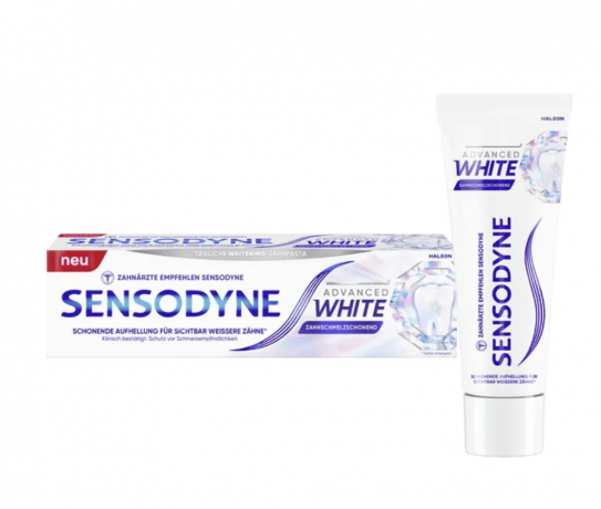 Sensodyne Advanced White Zahncreme Зубная паста бережное отбеливание, 75мл
