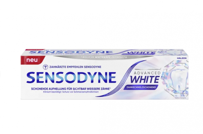 Sensodyne Advanced White Zahncreme Зубная паста бережное отбеливание, 75мл