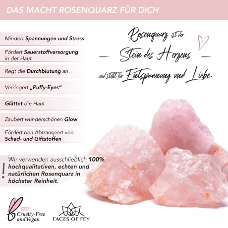 FACES OF FEY Rosenquarz-Roller  Ролик из розового кварца