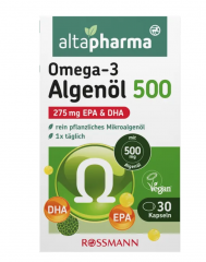 altapharma Omega-3 Algenol Капсулы c EPA и DHA из масла микроводоросли, веганские, 30шт