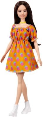 Mattel Barbie Fashionistas Puppe im schulterfreien Polka-Dot Kleid Кукла Barbie Fashionistas в платье без бретелек в горошек