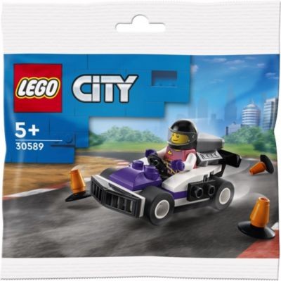 LEGO City 3er Set: 30589 Go-Kart-Fahrer - Polybag + 60353 Tierrettungsmissionen + 60355 City Detektivmissionen der Wasserpolizei Городской набор из 3 предметов: 30589 Водитель картинга — полиэтиленовый пакет + 60353 миссии по спасению животных + 60355 дет