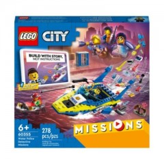 LEGO City 3er Set: 30589 Go-Kart-Fahrer - Polybag + 60353 Tierrettungsmissionen + 60355 City Detektivmissionen der Wasserpolizei Городской набор из 3 предметов: 30589 Водитель картинга — полиэтиленовый пакет + 60353 миссии по спасению животных + 60355 дет