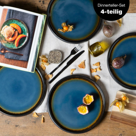 Moritz & Moritz Moritz & Moritz Speiseteller 4-tlg. REACTIV blau Обеденные тарелки Moritz & Moritz 4 шт. РЕАКТИВНЫЙ