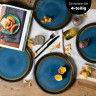 Moritz & Moritz Moritz & Moritz Speiseteller 4-tlg. REACTIV blau Обеденные тарелки Moritz & Moritz 4 шт. РЕАКТИВНЫЙ