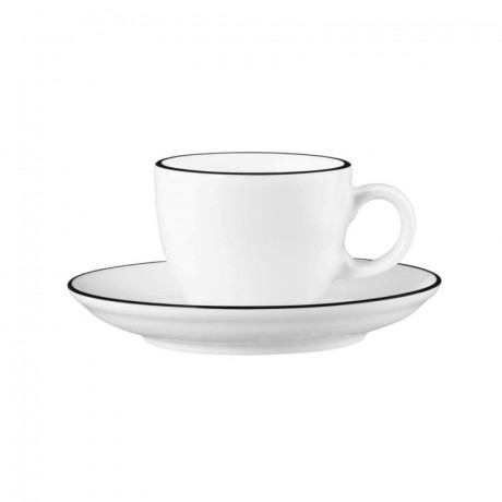 Seltmann Weiden Seltmann Weiden Modern Life Black Line Espressoobertasse 0,09 L mit Untertasse 2-tlg. Чашка для эспрессо Seltmann Weiden Modern Life Black Line 0,09 л с блюдцем, 2 шт.