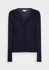Tommy Hilfiger SOFT V-NECK CARDIGAN Cardigan desert sky МЯГКИЙ КАРДИГАН С V-ОБРАЗНЫМ ВЫРЕЗОМ Кардиган небо пустыни
