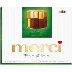 merci Finest Selection Mandel-Knusper-Vielfalt Шоколадные батончики 250г