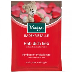 Kneipp Badekristalle Hab dich lieb, 60 g, Kneipp кристаллы для ванны «Люблю тебя» с малиной и маслом клюквы, 60 г