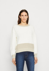 Tommy Hilfiger BOAT SWEATER Jumper ecru/grey oat ЛОДОЧНЫЙ СВИТЕР Джемперы экрю/серый овсяный