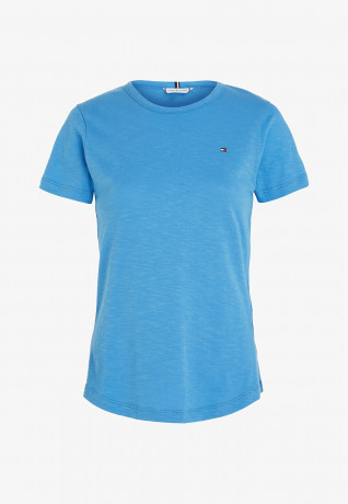 Tommy Hilfiger 1985 C NK SS Basic T-shirt iconic blue 1985 C NK SS — базовая футболка знаковый синий