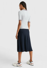 Tommy Hilfiger SLIM GLOBAL ZIP Polo shirt light grey htr SLIM GLOBAL ZIP Рубашка поло светло-серый