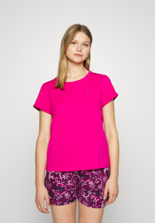 Tommy Hilfiger SHORT SLEEVE SET Pyjamas eccentric magenta/pink КОМПЛЕКТ С КОРОТКИМ РУКАВОМ Пижамы эксцентричный пурпурный/розовый
