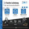 ZMC ZMC Gaskocher PREMIUM 2 Flammig Campingkocher Outdoor Gaskocher + 8x Gaskartuschen, (Doppel Kartuschenkocher Gasherd Kochfeld mit Piezozundung Warmeleistung: 2,0KW), Butan Gas 227g Gaskocher Outdoor Camping Gas Kocher Herd Butangas Газовая плита ZMC