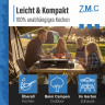 ZMC ZMC Gaskocher PREMIUM 2 Flammig Campingkocher Outdoor Gaskocher + 8x Gaskartuschen, (Doppel Kartuschenkocher Gasherd Kochfeld mit Piezozundung Warmeleistung: 2,0KW), Butan Gas 227g Gaskocher Outdoor Camping Gas Kocher Herd Butangas Газовая плита ZMC