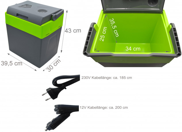 STEINBORG STEINBORG Thermobehalter SB-510 Kuhlbox, Kunststoff, (Einzeln), 30 Liter, Tragegriff, Warmhaltefunktion, 12V und 230V Anschluss Термоонтейнер STEINBORG SB-510, пластиковый, (одинарный), 30 литров, ручка для переноски, функция поддержания тепла,