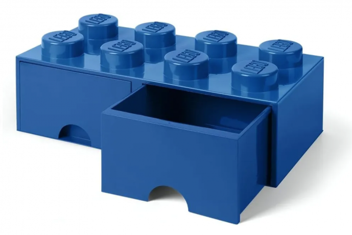 LEGO Aufbewahrungsbox LEGO Ящик для хранения деталей, голубой, с выдвижным ящиком, 50 х 25 х 18 см