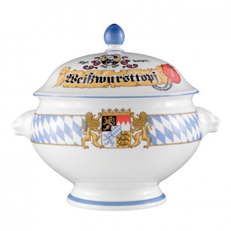 Seltmann Weiden Seltmann Weiden Compact Bayern Lowenkopfterrine m. De. 'Weisswursttopf' 3,0 L Seltmann Weiden Compact Bavaria Супница в форме головы льва с De. "Вайсвурсттопф" 3,0 л