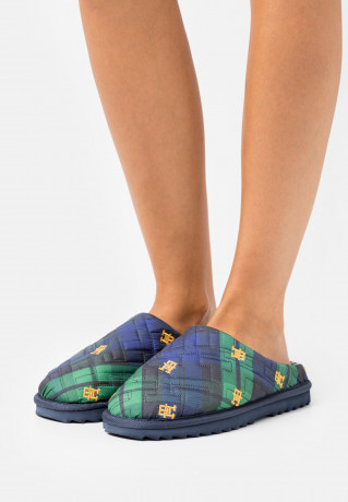 Tommy Hilfiger QUILTED  Slippers dark blue СТЕГАНЫЕ Тапочки темно-синий