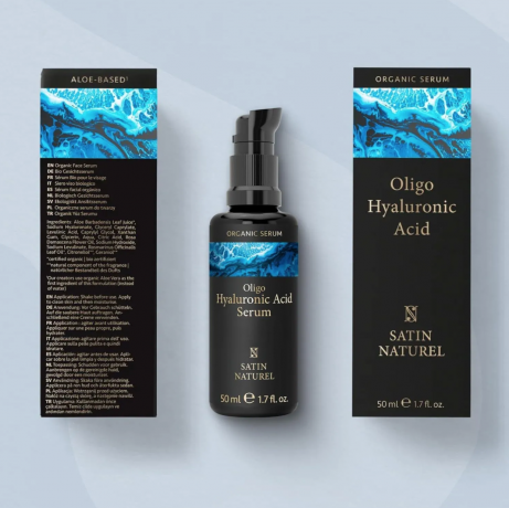 Satin Naturel Oligo Hyaluronsaure Serum Hochdosiert 50ml, Олиго гиалуроновая сыворотка для лица (Германия), низкомолекулярная кислота, глубокое увлажнение и антивозрастной уход, 50мл