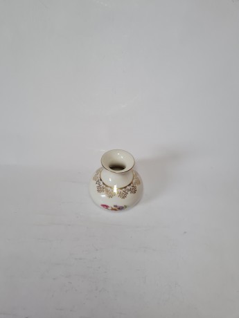 Erchenbach Bavaria Вазочка с букетом цветов и обильной позолотой, 8 см, Германия, 1950-60гг.