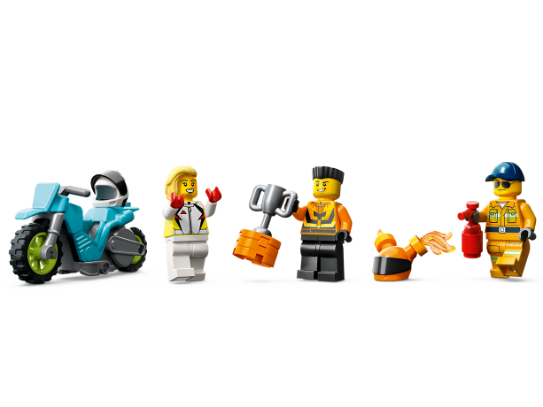 Lego Stunttruck mit Feuerreifen-Challenge Трюковый грузовик с огненной шиной