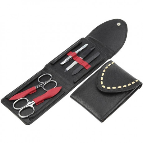 Hans Kniebes Manicure-Etui, Vollrindleder, 110 x 80 mm Маникюрный футляр, натуральная кожа, 110 x 80 мм.