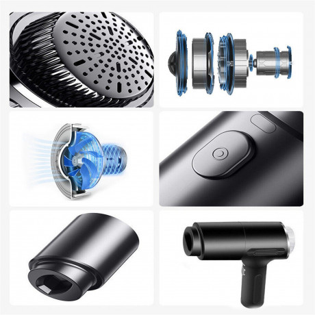 Yoyaxi Akku-Handstaubsauger Leistungsstarker Autostaubsauger, Nass-/Trocken-Handreinigung, kabellos, starke Saugkraft  еспроводной ручной пылесос Yoyaxi Мощный автомобильный пылесос, влажная/сухая ручная уборка, беспроводной, сильное всасывание