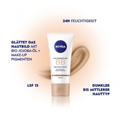 Nivea BB Cream 5 in 1 Blemish Balm bis dunkler Hauttyp BB крем 5 в 1 Бальзам против несовершенств