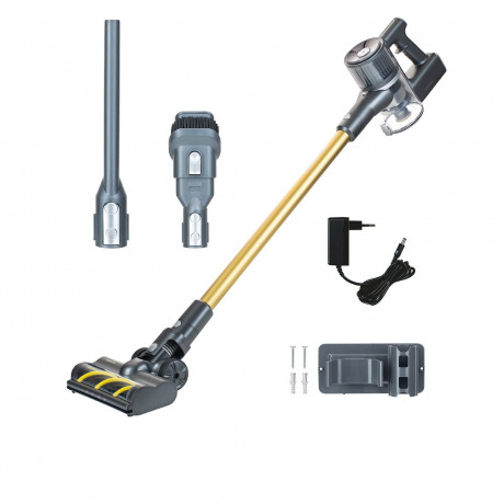 Genius Genius Akku-Stielstaubsauger INVICTUS X8 Akku Hand Staubsauger Set 12-tlg. Akkusauger, beutellos HEPA Filter, Kabellos 35 Min. Laufzeit LED Spot-Licht  Беспроводной ручной пылесос Genius INVICTUS X8, набор из 12 предметов. Беспроводной пылесос, HEP