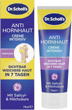 SCHOLL Anti-Hornhaut-Creme Intensiv, 75 ml, Шолль Крем против огрубевшей кожи стоп интенсивный, салициловая кислота, мочевина, 75 мл