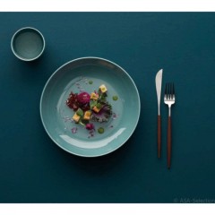 ASA SELECTION ASA Kolibri Petrol Teller Coupe d: 24 cm / h: 4,5 cm ASA Hummingbird Petrol Plate Coupe d: 24 см / высота: 4,5 см