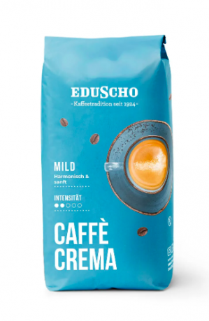 Eduscho Caffe Crema Mild Ganze Bohne 1kg, Кофе в зернах Crema Mild 1кг